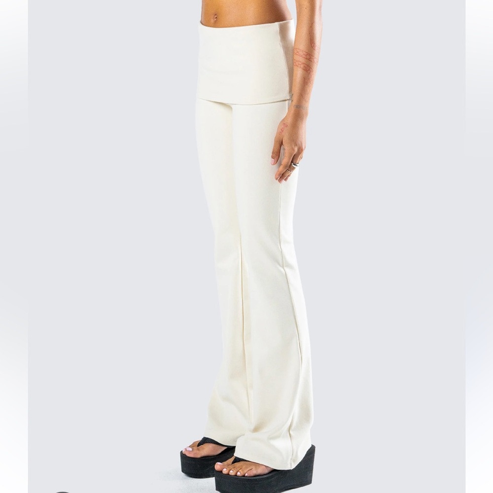 Saski Cream Foldover Leggings
